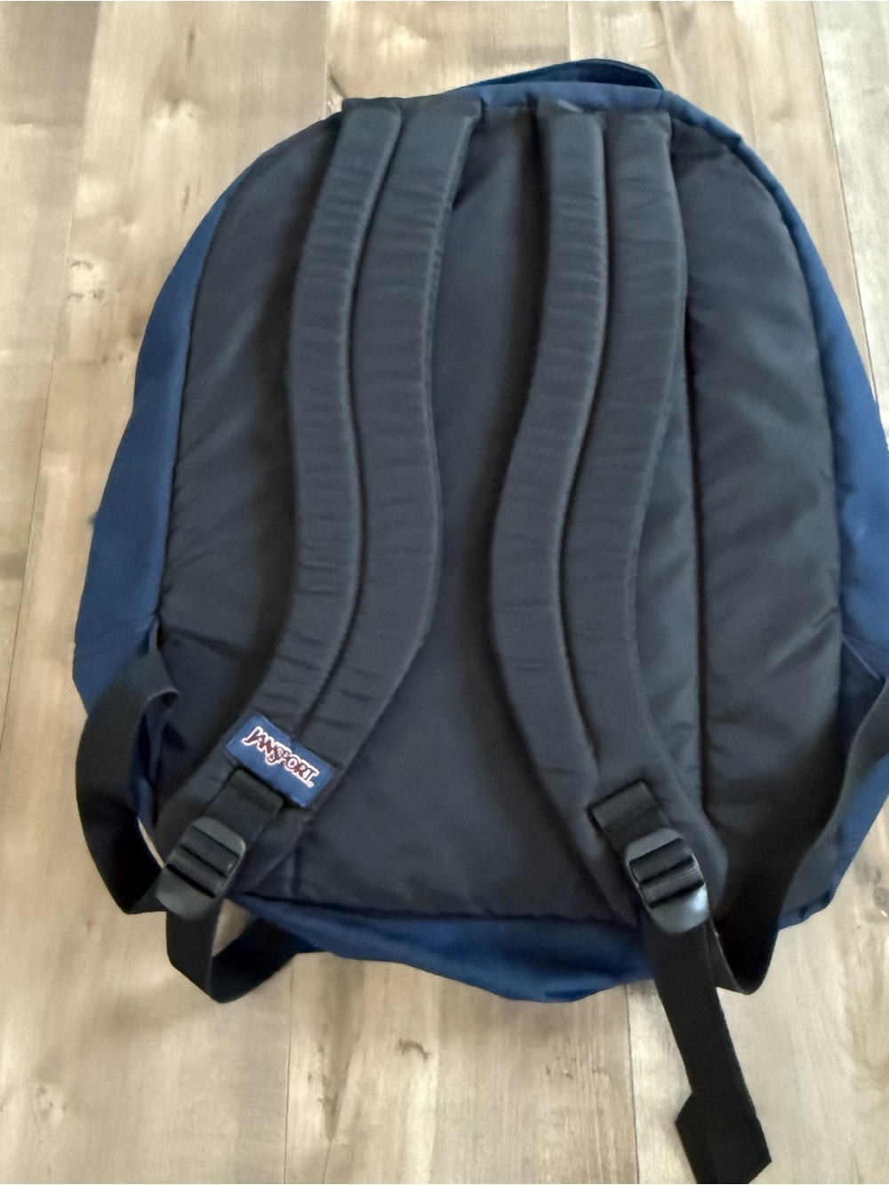 JanSport Backpack Navy Blue Unisex Back to School Large Adjustable Zip - Picture 10 of 10